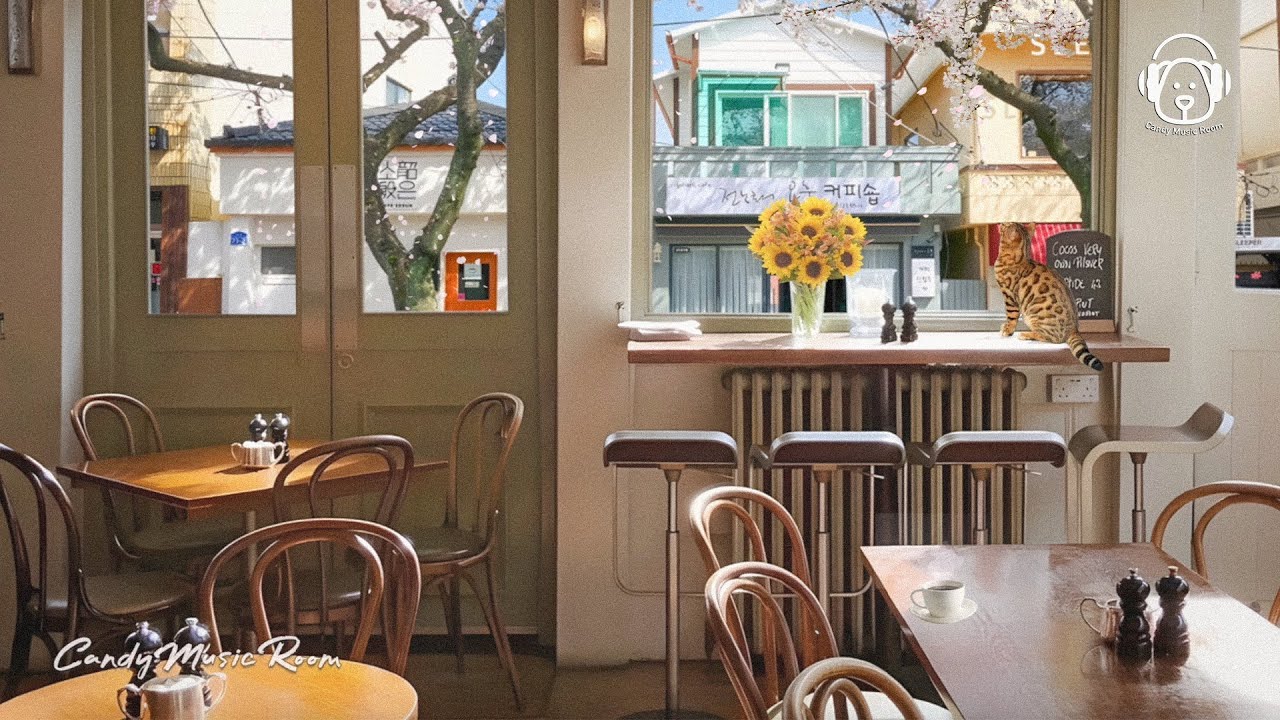 🌸𝘽𝙡𝙤𝙨𝙨𝙤𝙢 Cafe Ambient & Smooth Jazz Playlist to Study, Work,  Chill Coffee Shop 봄카페ASMR Music