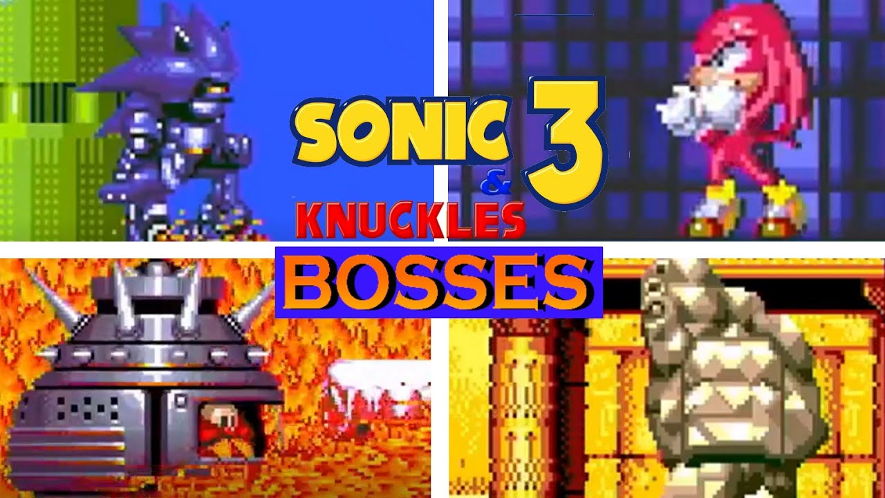 Sonic 3 & Knuckles: All Bosses (As Sonic) (No Damage)