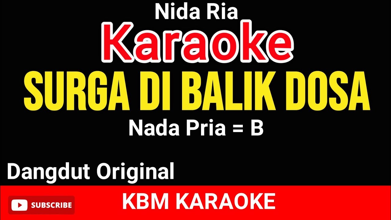 SURGA DI BALIK DOSA - Nada Pria | KARAOKE HD