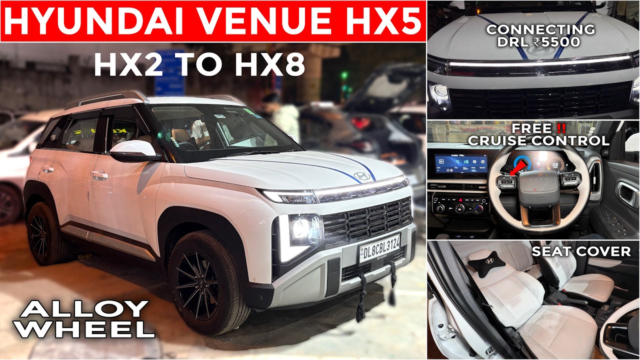 DRL INSTALLED ₹5500✅ HYUNDAI VENUE HX5 MODIFICATION WITH PRICE✅ VENUE MODIFIED 2026✅