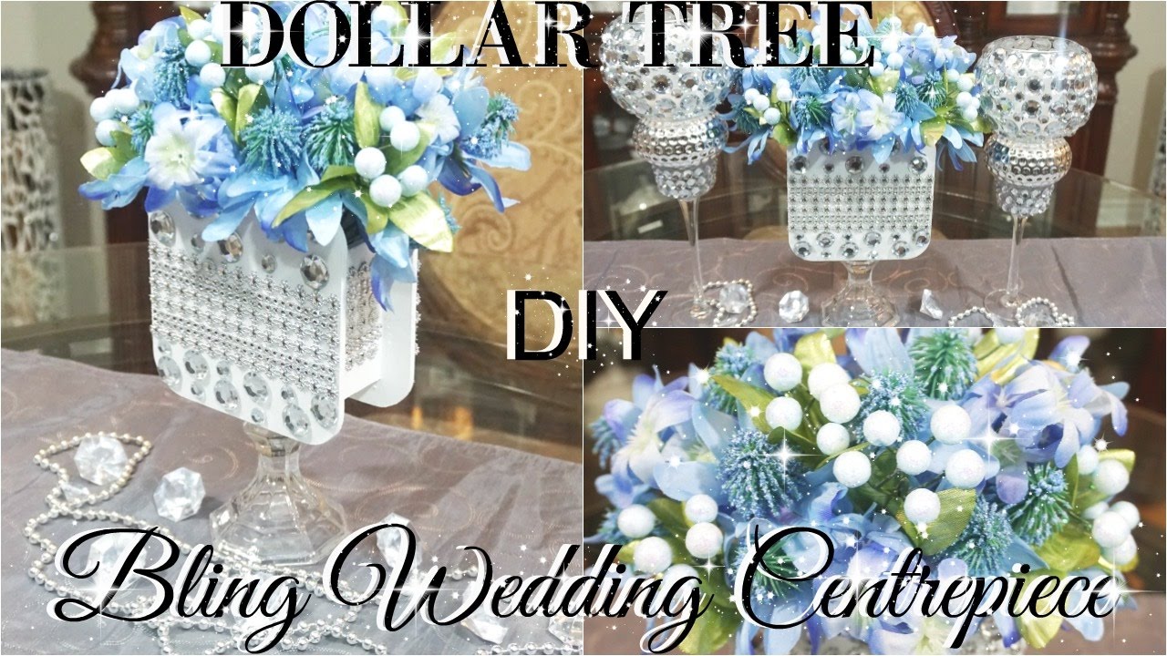 DIY DOLLAR TREE WEDDING OR BRIDAL SHOWER BLING CENTERPIECE PETALISBLESS 🌹