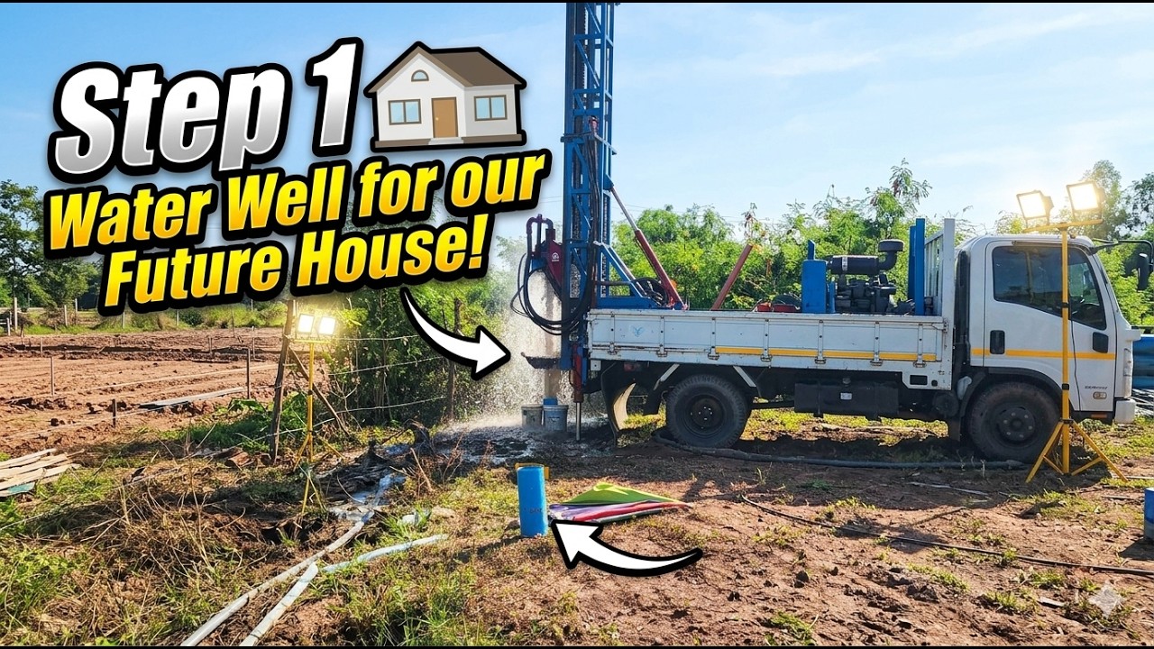 Building a house in rural Thailand. Step 1 water well