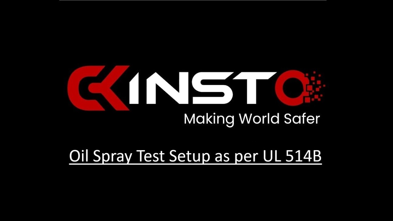 Oil Spray Test Setup as per UL 514B | Oil Resistance Test