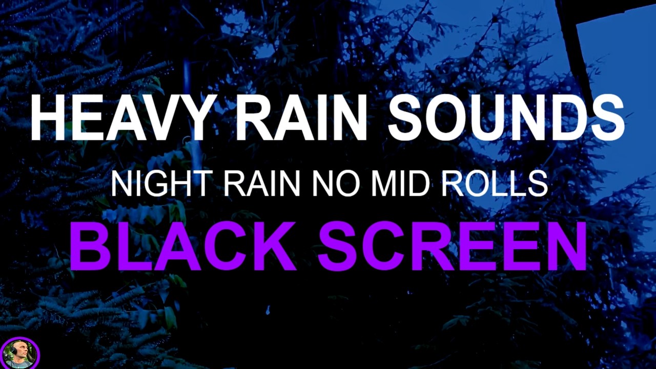 Heavy Relaxing Rain Sounds For Sleeping, Fall Asleep Fast, Beat Insomnia, Heavy Rain No Thunder, Zzz