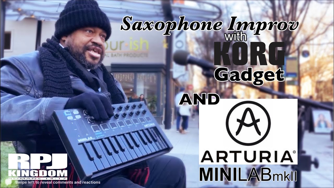 Saxophone Improv with Korg Gadget-Using Arturia MINILAB mkII with Gadget