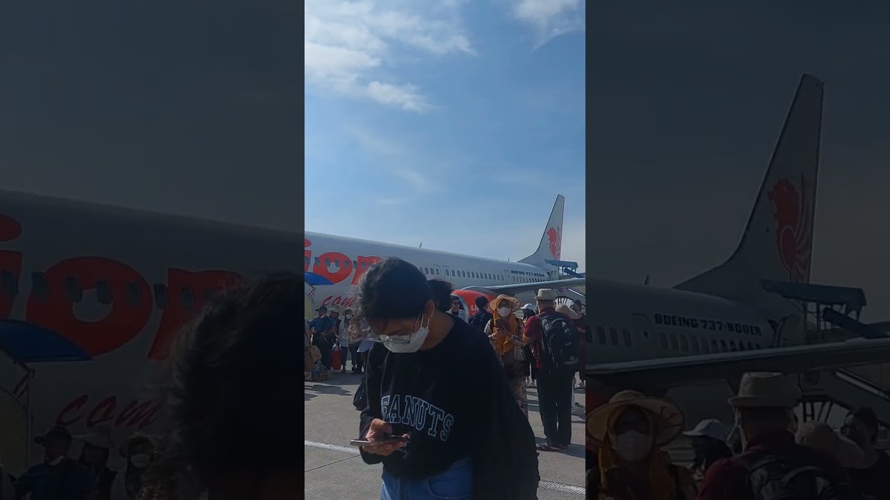 we are waiting for a bus to take  us inside the airport.               Medan Airport✨️ #medan