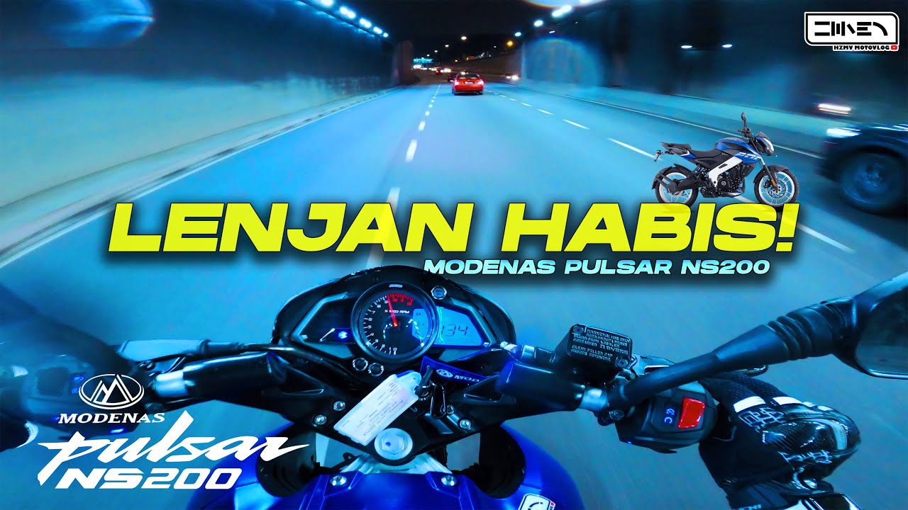 Test Lampu dan Ride Pulas Habis! | MODENAS PULSAR NS200 [4K]