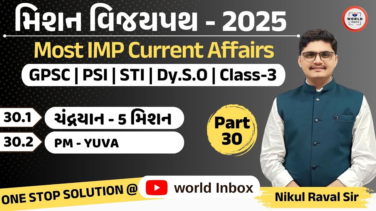 Mission Vijaypath 2025 | Part - 30 | Lecture By Nikul Raval Sir | World Inbox Academy