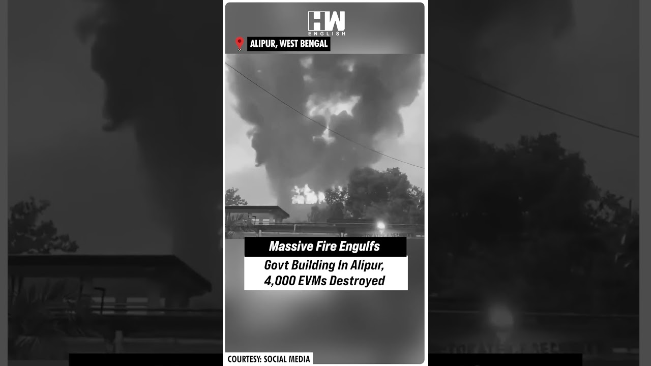 #Shorts | Massive Fire Engulfs Government Building In Alipur, 4,000 EVMs Destroyed | West Bengal