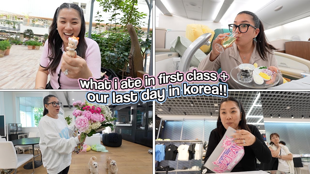 WHAT I ATE IN FIRST CLASS + Our Last Day In Korea!!