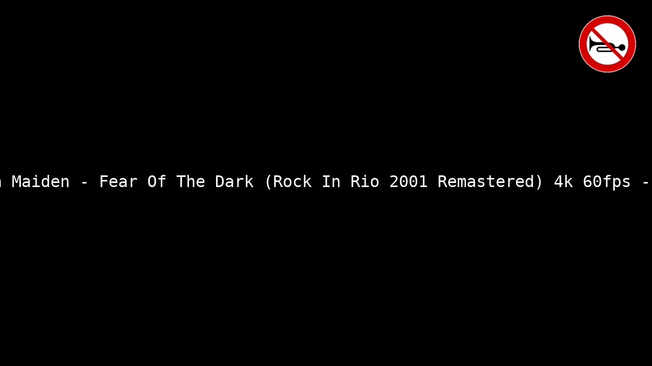 Iron Maiden - Fear Of The Dark (Rock In Rio 2001) - No Drums