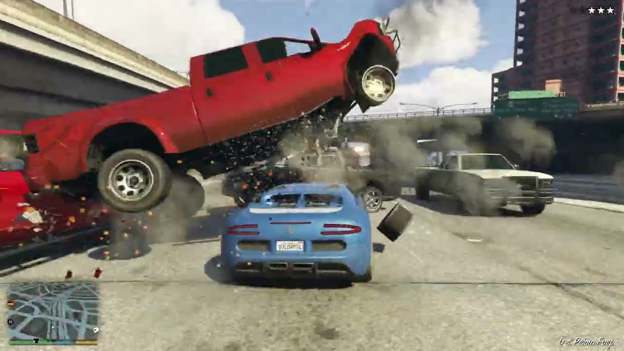 GTA 5 100 Tons Super Car Rampage #6 HD Grand Theft Auto 5