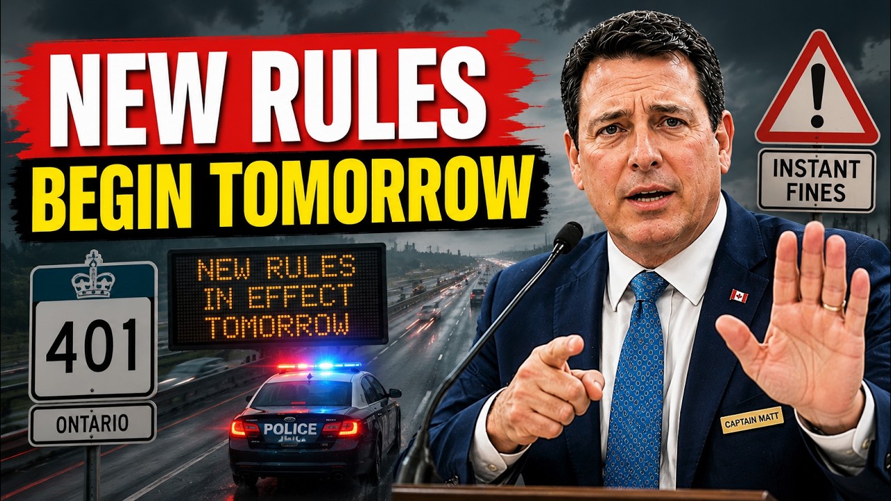URGENT: New Canada (401) Highway Rules Begin TOMORROW &mdash; Drivers Could Face Instant Fines