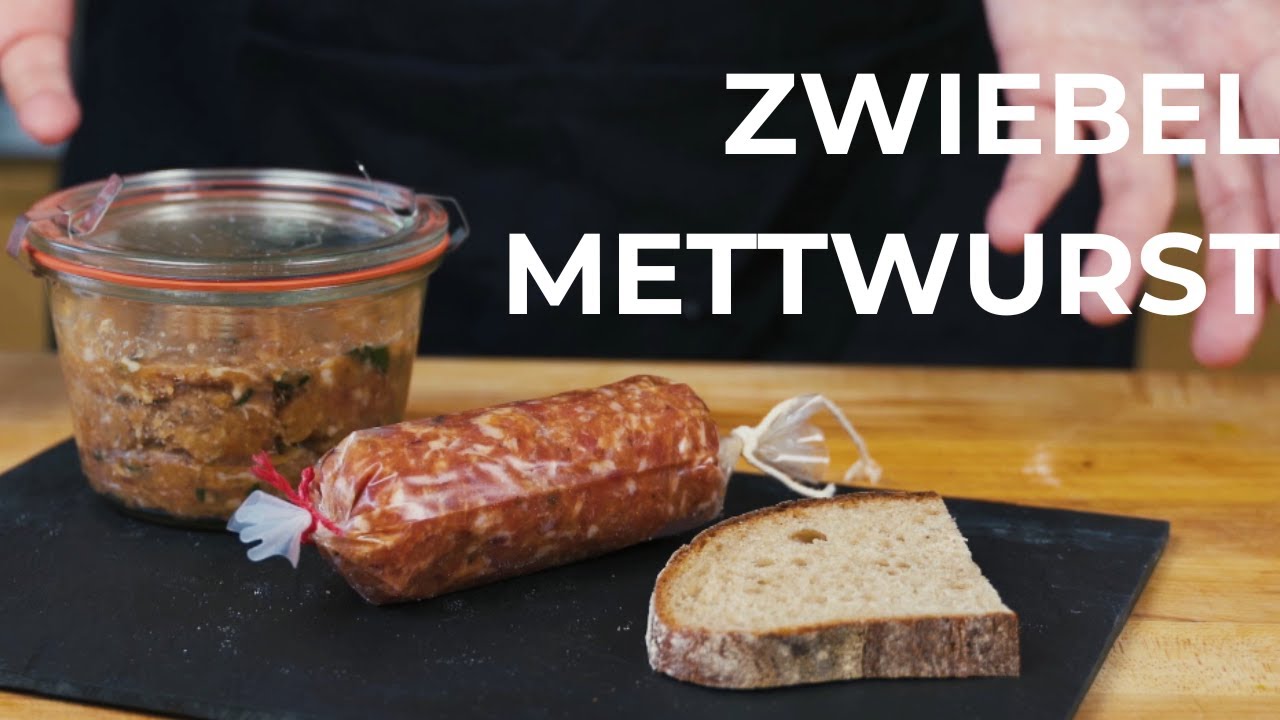 Zwiebelmettwurst selber machen - Einfach lecker (inkl. Bärlauchvariaton)