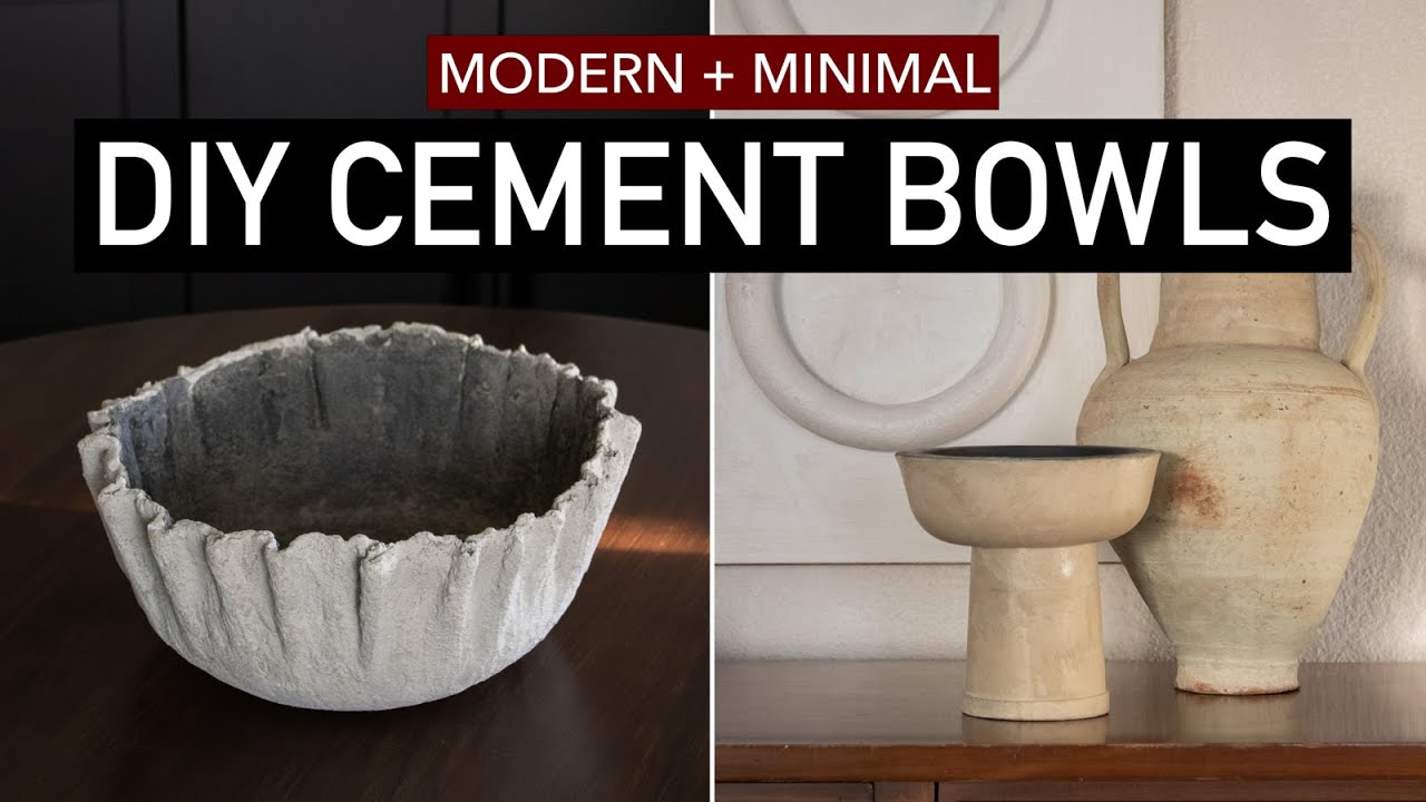 HIGH-END CONCRETE DIY DECOR (unique cement bowls!)
