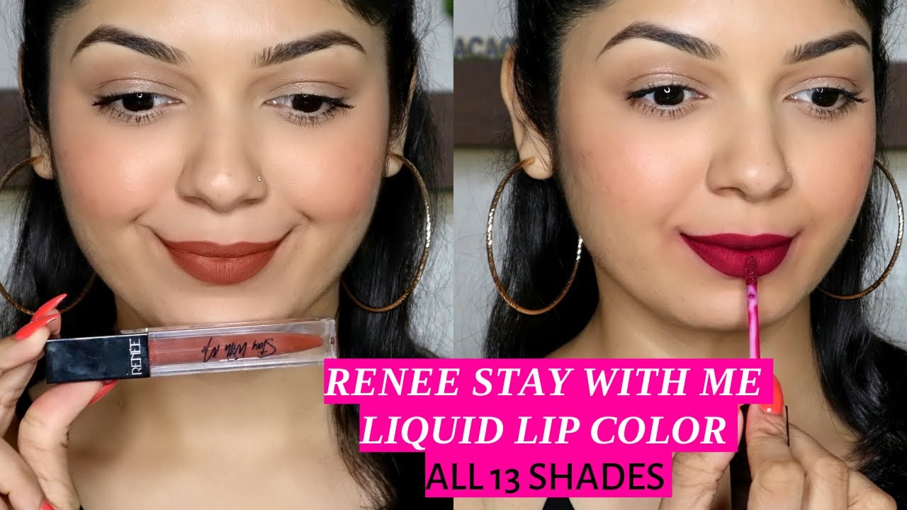 SWATCH PARTY 🥳 RENEE "STAY WITH ME" LIQUID LIP | All 13 Shades 🎉 | Makeupfashionrevival