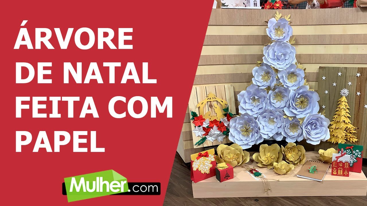 Árvore de Natal feita com papel - Mulher.com - 08/12/2020
