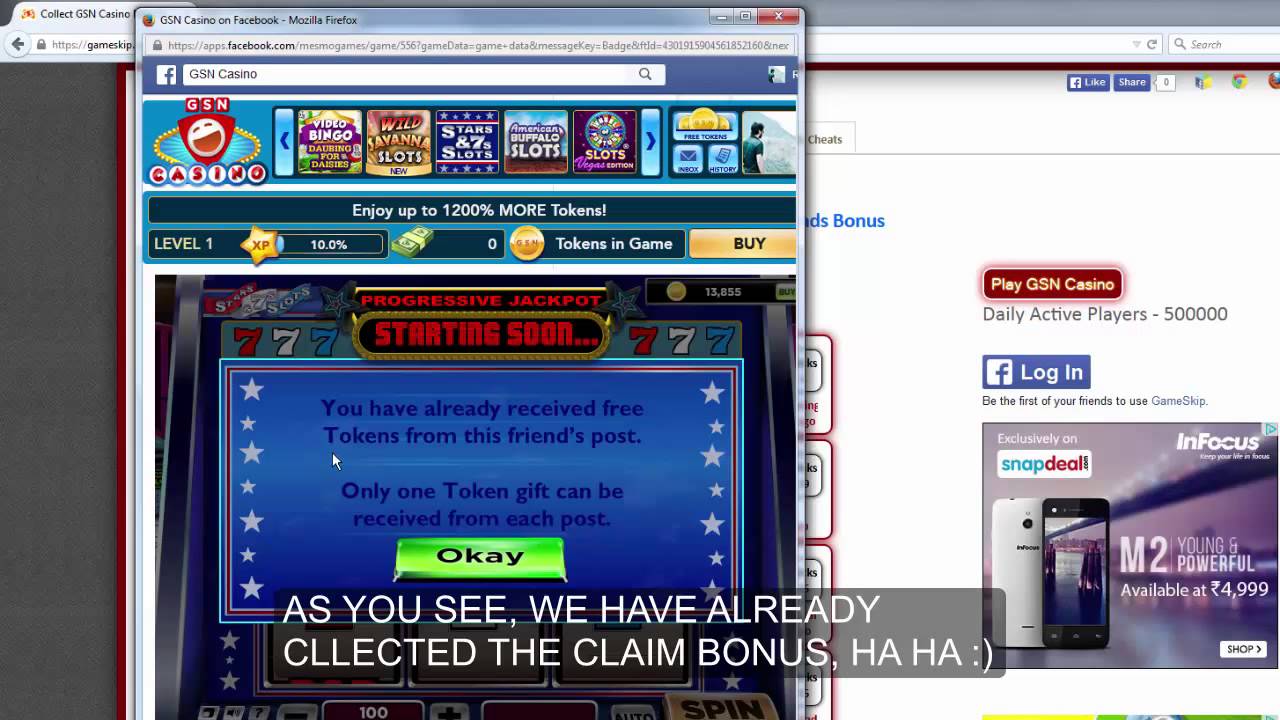 Collect GSN Casino Bonuses Shared By Other Players : Gameskip.Com