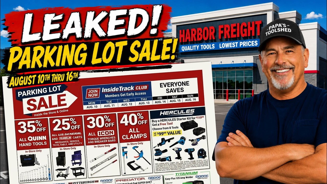 These LEAKED! Harbor Freight&rsquo;s August Parking Lot Sale Deals Are INSANE!