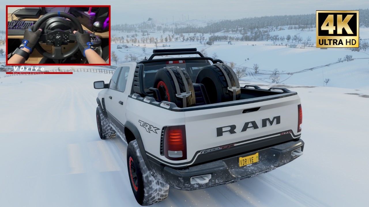 FORZA HORIZON 4 | RAM REBEL TRX CONCEPT | EPIC SNOW OFF-ROAD & MOUNTAIN CLIMB | T300 RS WHEEL CAM