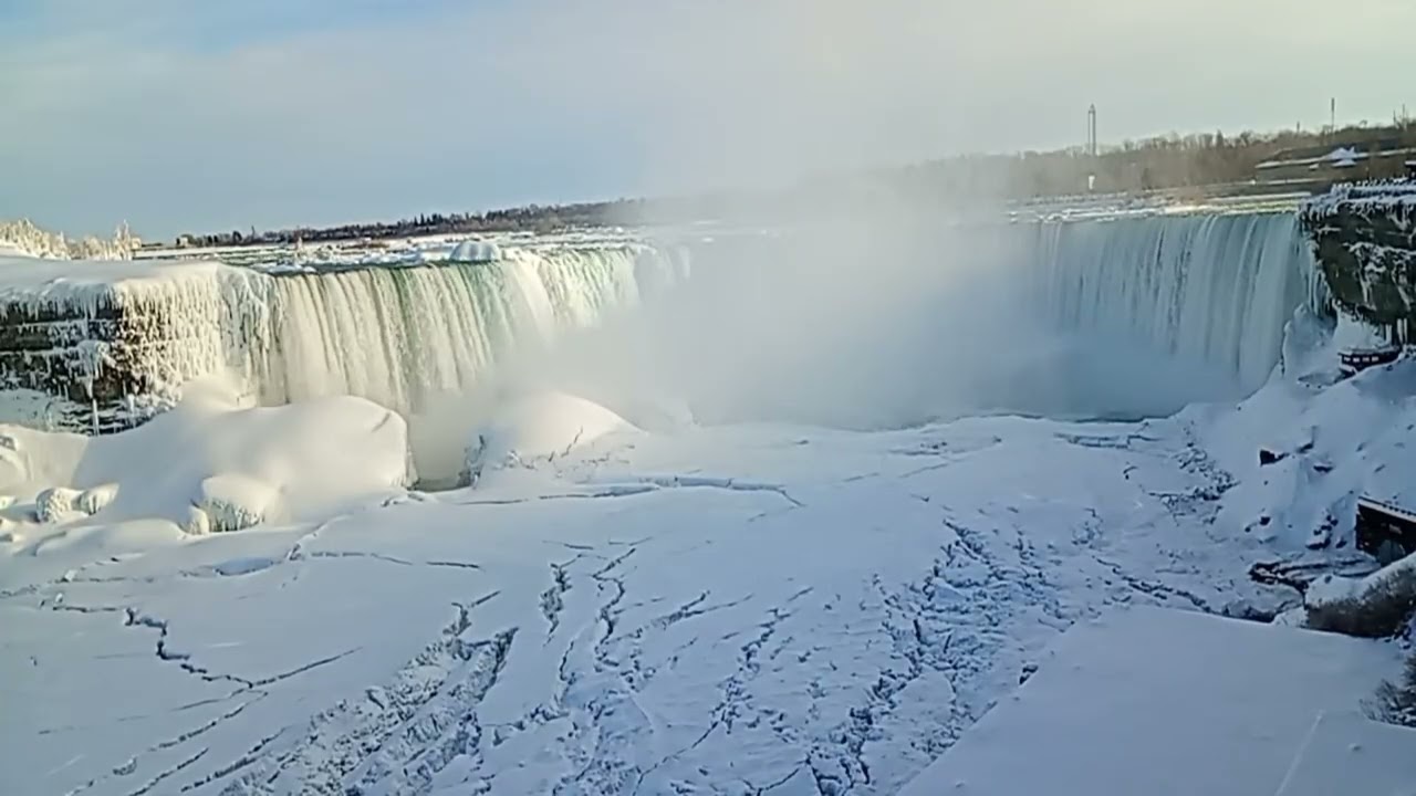 Highlight 2:08:21 - 2:13:21 from Niagara Falls live at the Falls 9 February 2026