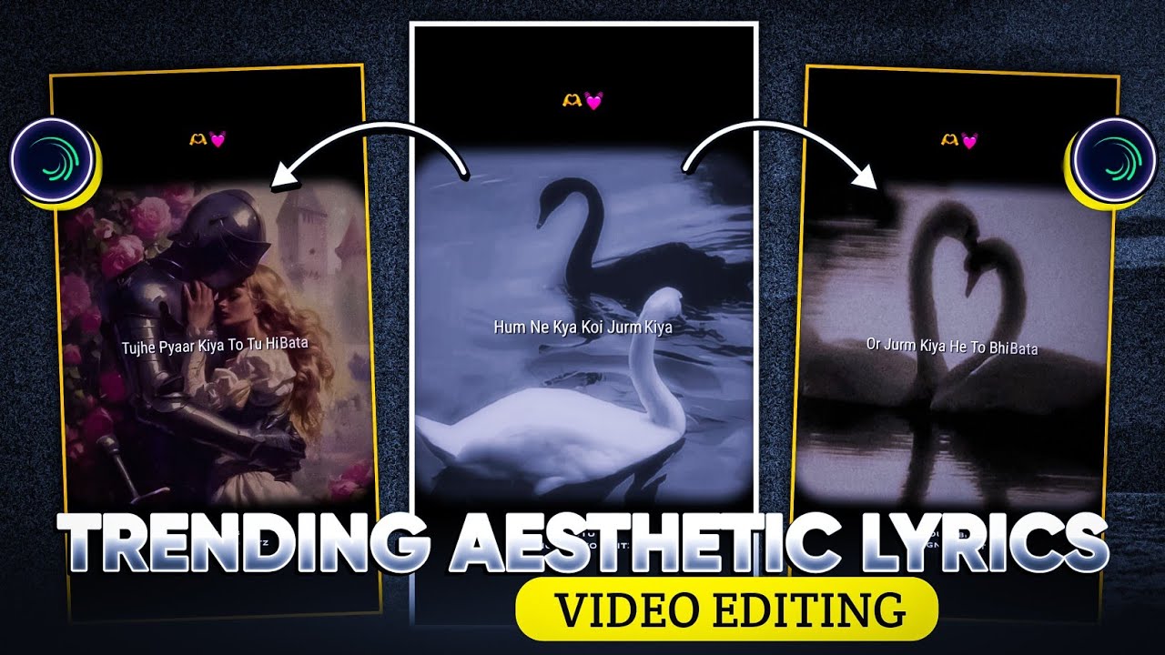 Trending Aesthetic Lyrics Video Editing Tutorial - Alight Motion 🌻