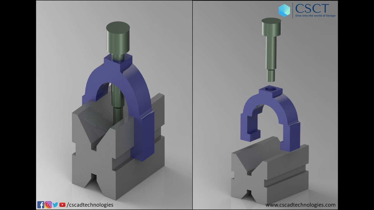 CATIA V5 Assembly Modeling Practice for Beginners | V Block Assembly | V Block | CS CAD TECHNOLOGIES