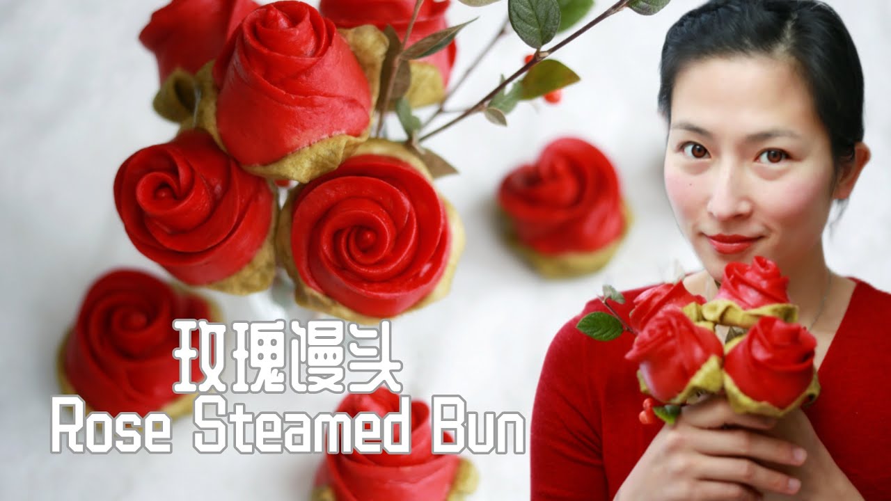 玫瑰馒头  造型馒头 花式馒头 一次发酵 rose steamed buns  Beetroot steamed buns Mother's Day /Valentine's day  ideas