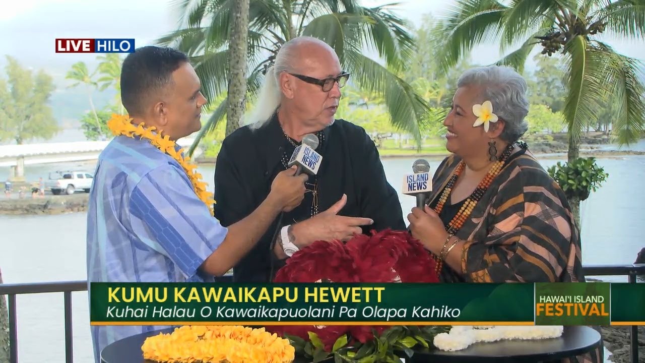 Kumu Hula talks story about costumes with Davey D & Lina Girl live at 2024 Merrie Monarch Festival