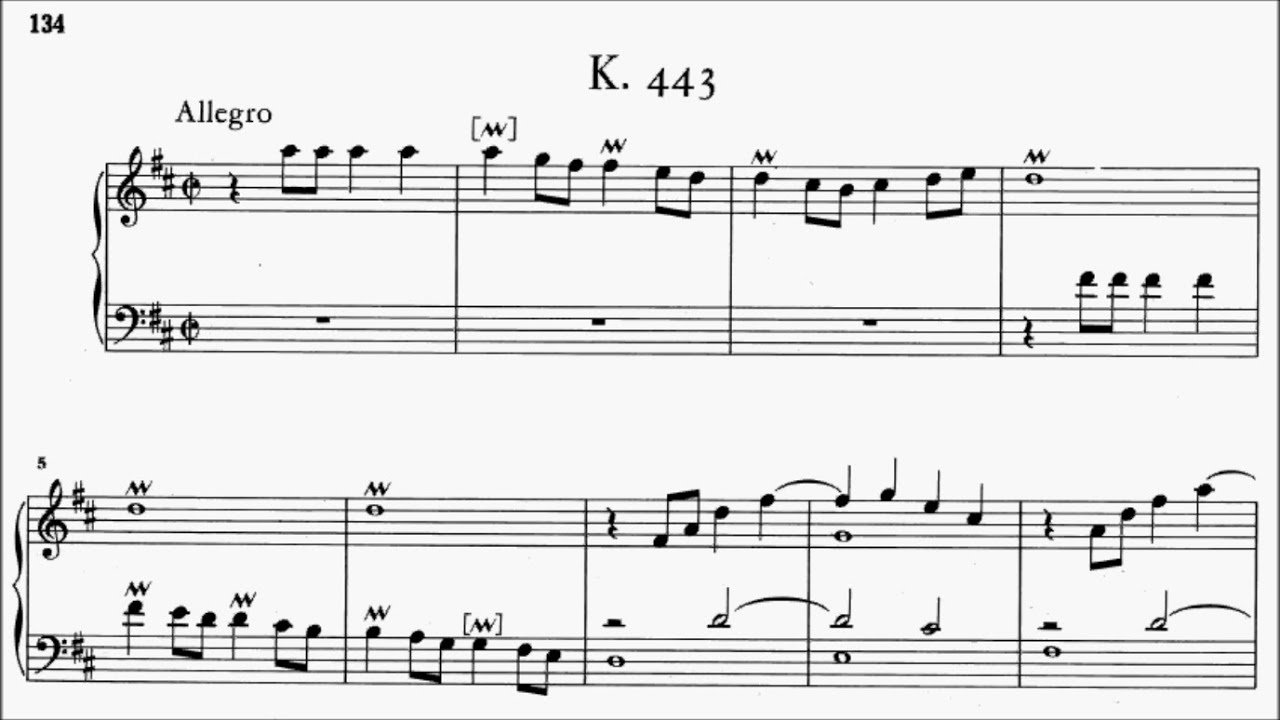 ABRSM Piano 2025-2026 Grade 8 A15 Scarlatti Sonata in D Kp.443 L.418 Sheet Music