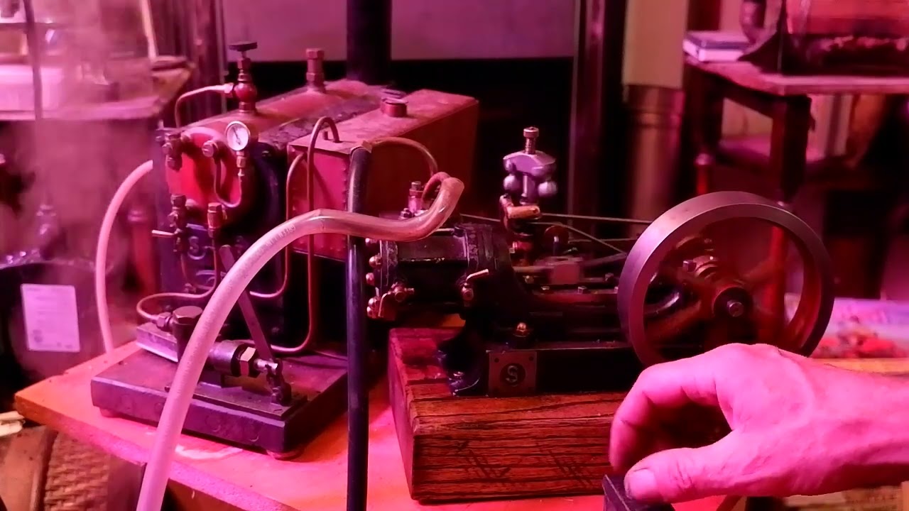 Stuart #9 running off my 1930'-50s 501 boiler plant with external water tank w/pump