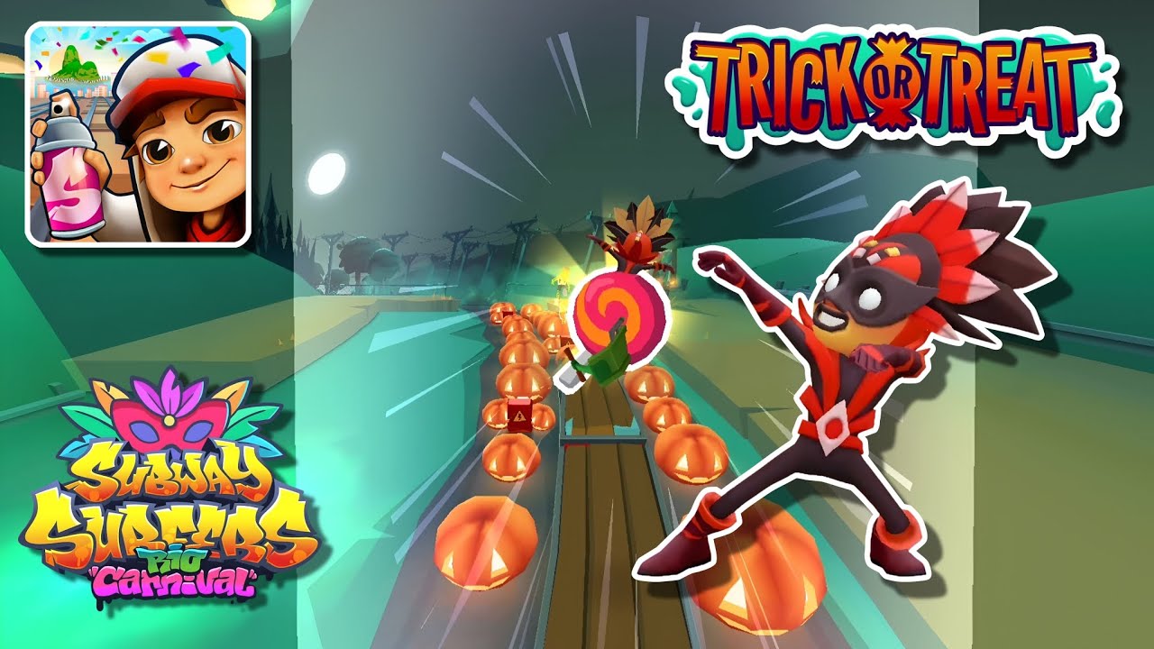 Subway Surfers Rio 2025 : Unlock Fantasma Carnaval Outfit On Trick Or Treat - STAGE 5/5 Complete!