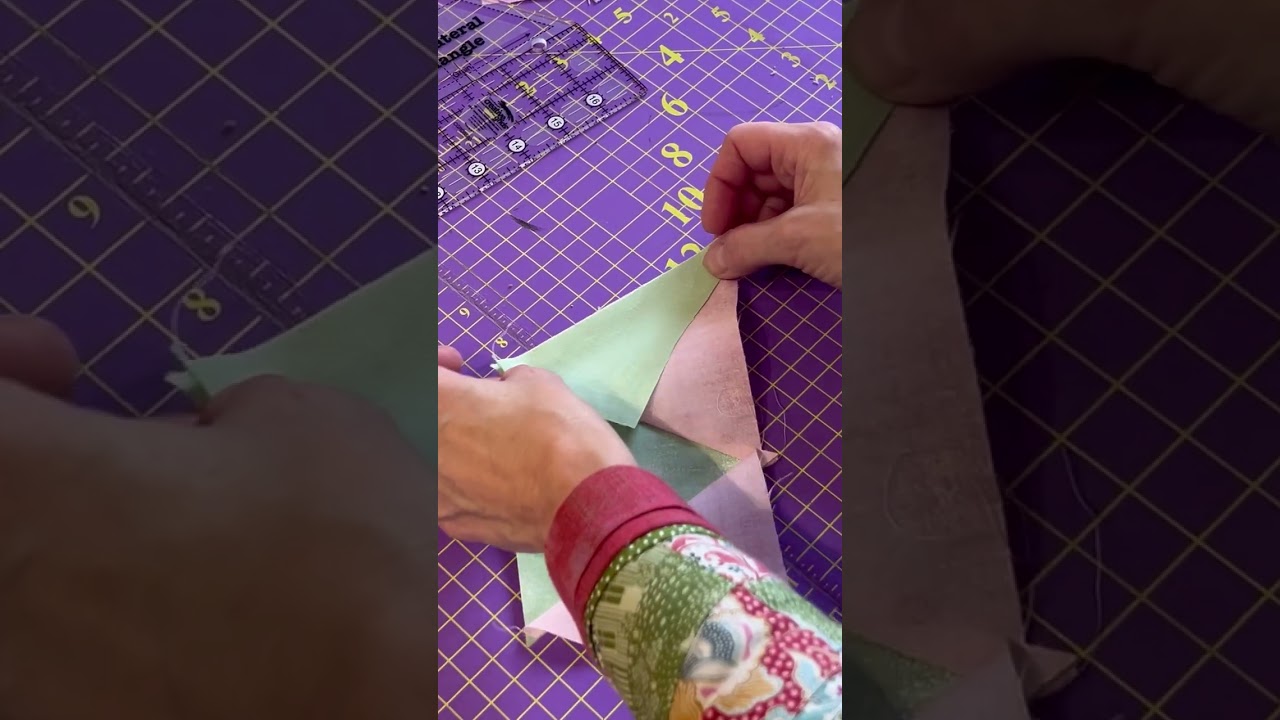 Accurately putting together triangles with the 60 degree Double Strip Ruler by @CreativeGridsUSA