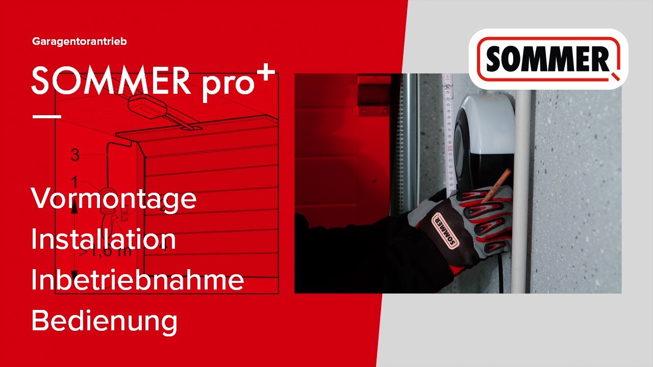 Installation Garagentorantrieb SOMMER pro+ mit separater Steuerung | Montage & Inbetriebnahme