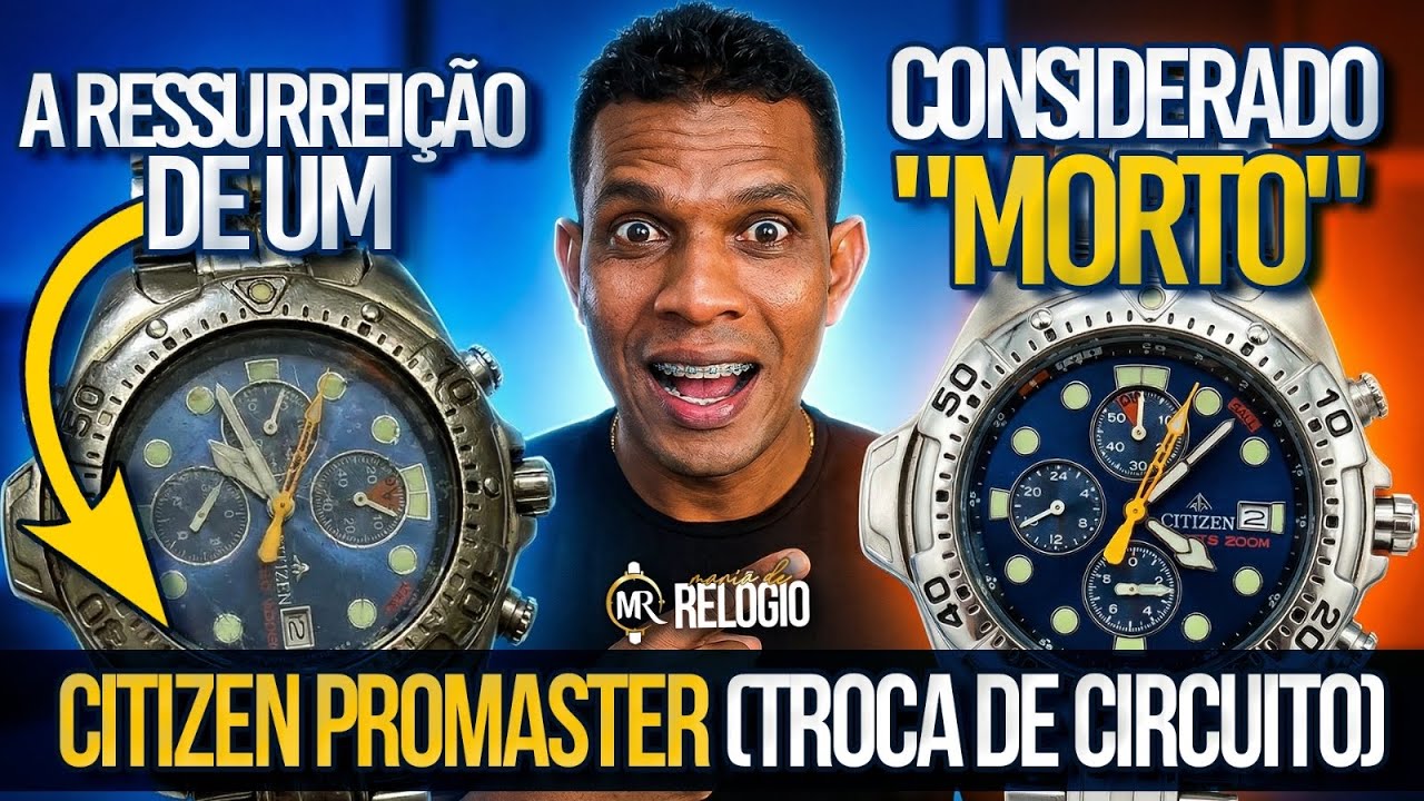 RELÓGIO CITIZEN 3740 - REVISÃO GERAL - POLIMENTO- TROCA DO CIRCUITO E SENSOR - RESTAURAÇÃO.