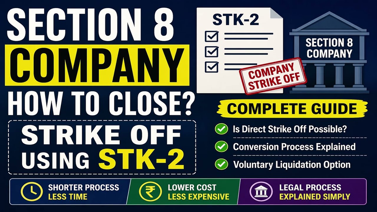 How to Strike Off a Section 8 Company? | Section 8 Company Strike Off Procedure | Companies Act 2013
