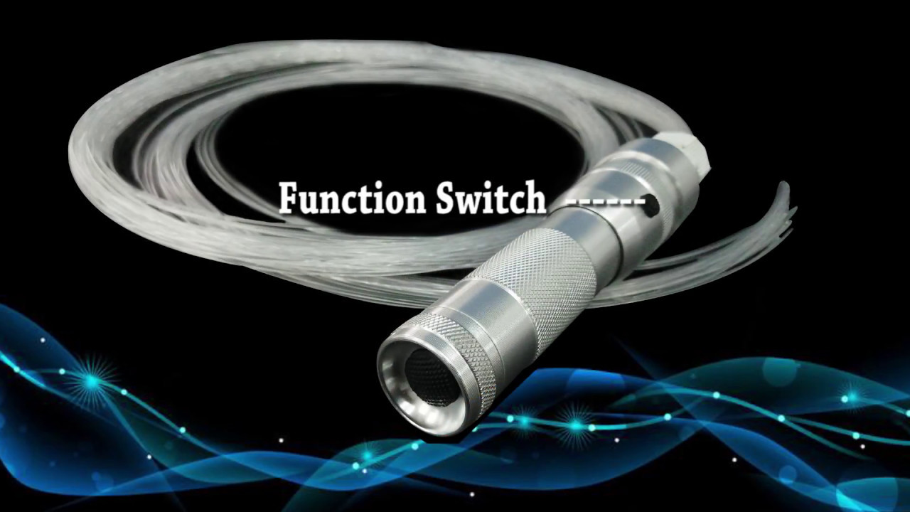 Multicolor LED fiber optic space whip
