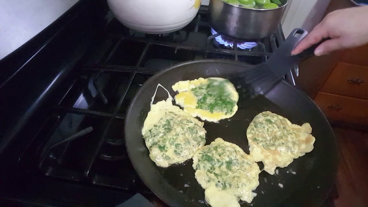 TORTITAS DE CILANTRO Y HUEVO, ECONOMICAS Y DELICIOSAS!!!