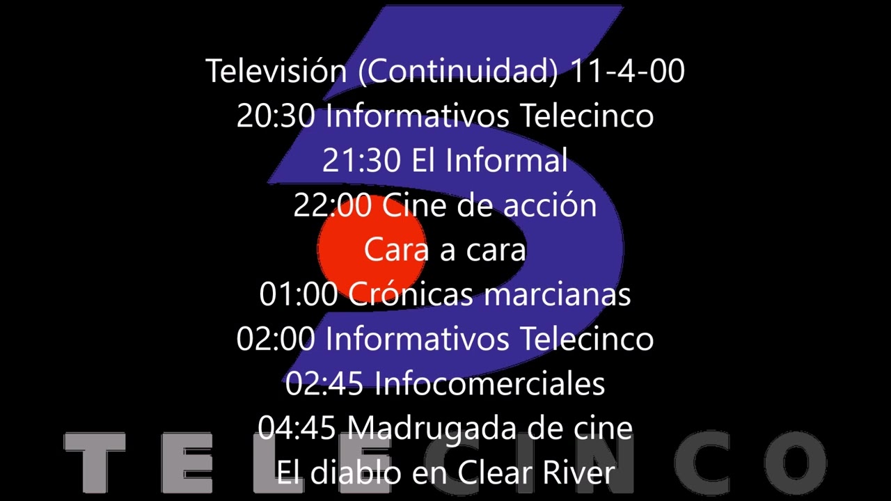Televisión Continuidad 11 4 00 Televisión (Continuidad) 11-4-00