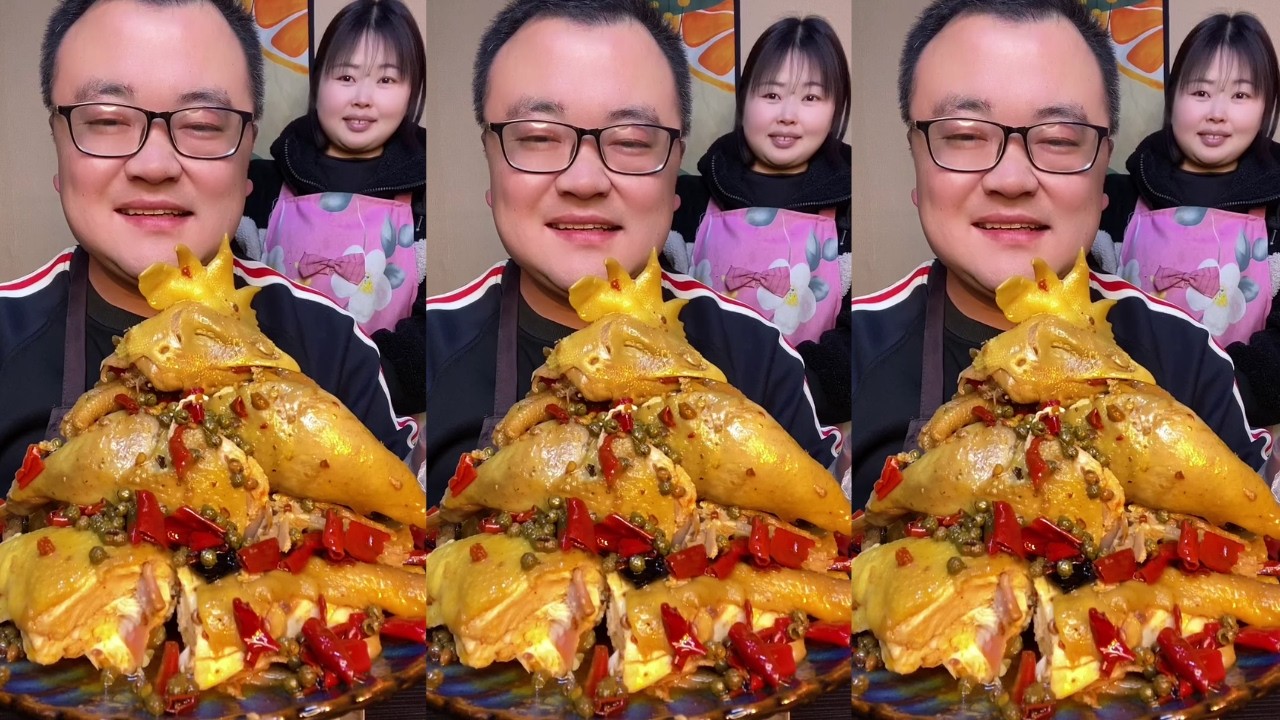 Rural Food ASMR Satisfying Eating Sichuan Chicken Meicai Pork Belly