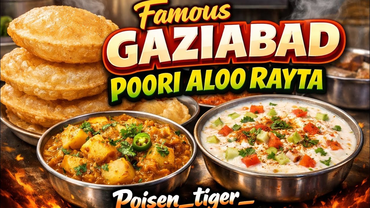 Famous Halwai Style Aloo Poori & Raita in Ghaziabad | Most Delicious Morning Nashta