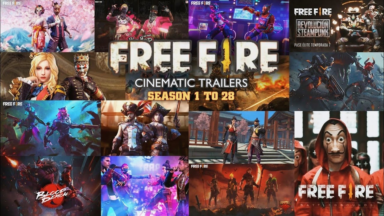 Every Free Fire Elite Pass | Evolution | Season 1 - 28 | HD