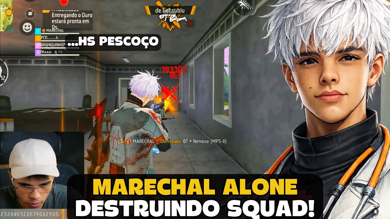 MARECHAL DESTRUIU TODOS OS SQUAD COM SUA SENSI NA RANK! FREE FIRE - MARECHAL HIGHLIGHTS
