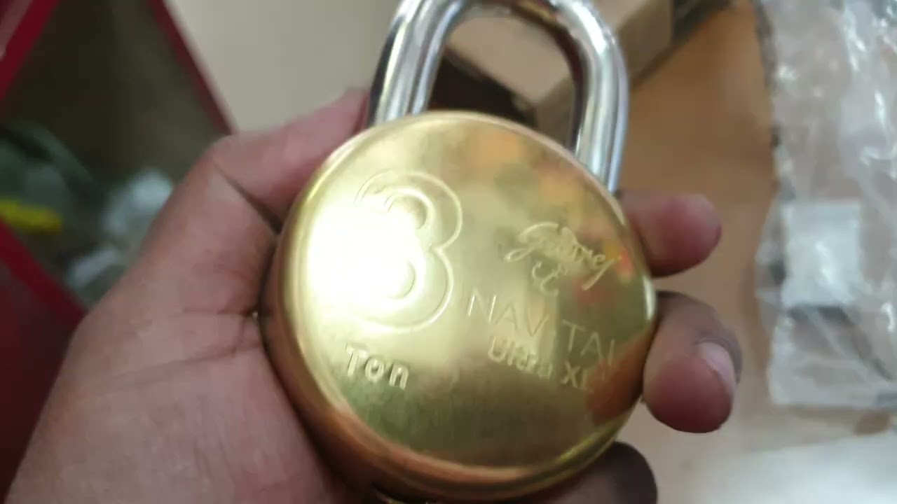 Godrej lock | 3Ton with ultra 4key  full brass | Padlock