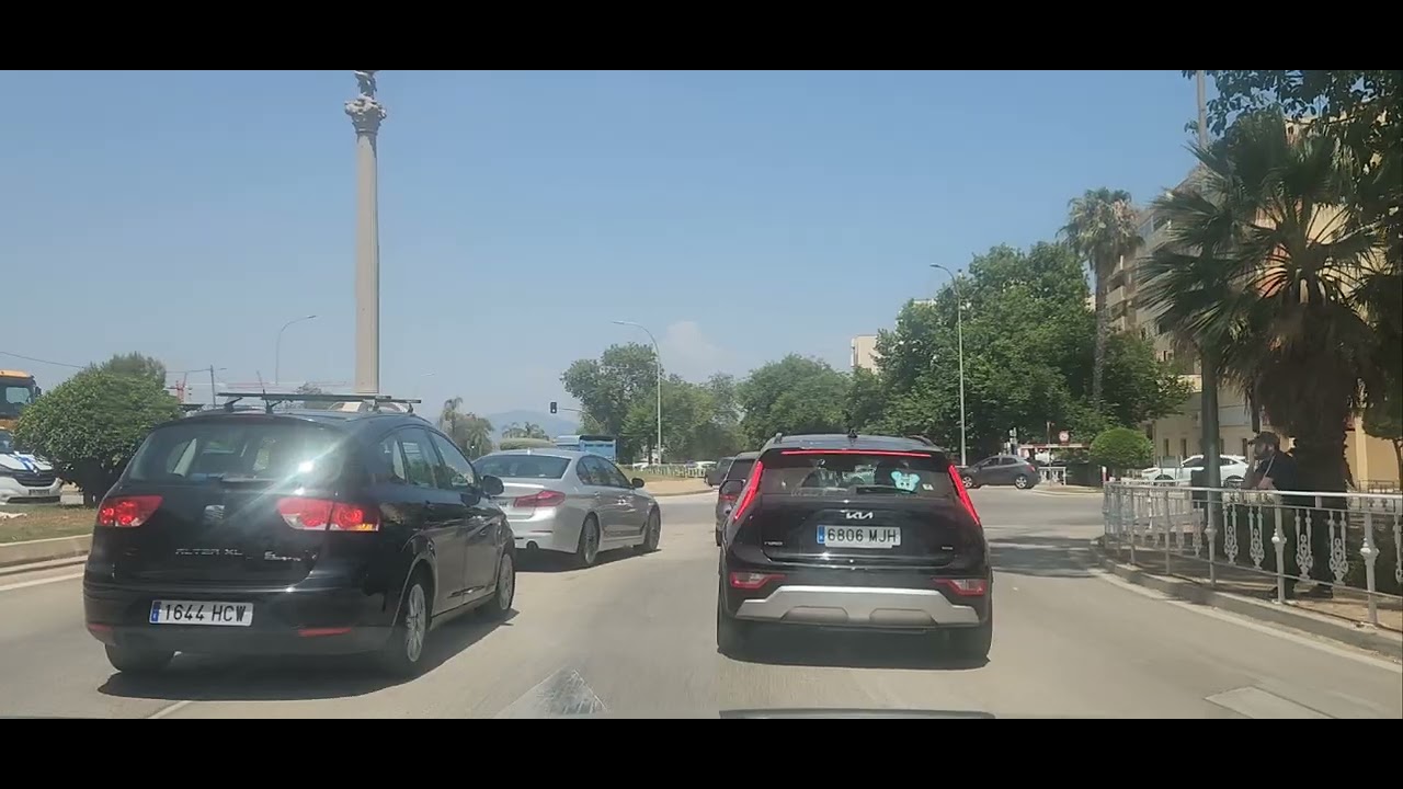June 20th 2025 Driving from Benalnadena to Malaga, Torremolinos,  Spain
