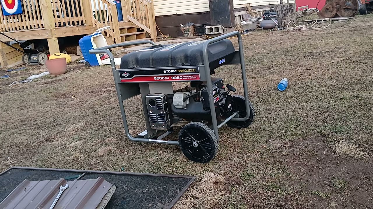 Starting my briggs & stratton storm responder 5500 watt generator 