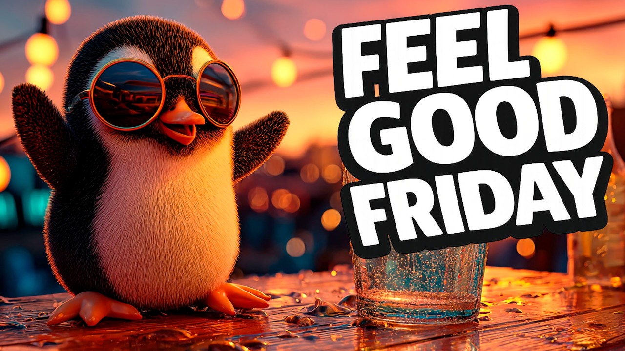 Feel Good Friday Music 😎 Bouncy Groove, Rooftop Sway &bull; Sunglasses Penguin Dance
