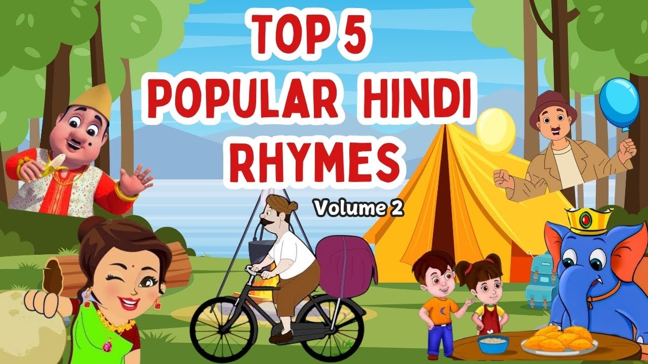 Top 5 - Five Most Popular Hindi Rhymes - Volume 2 | Nursery Rhymes for Kids