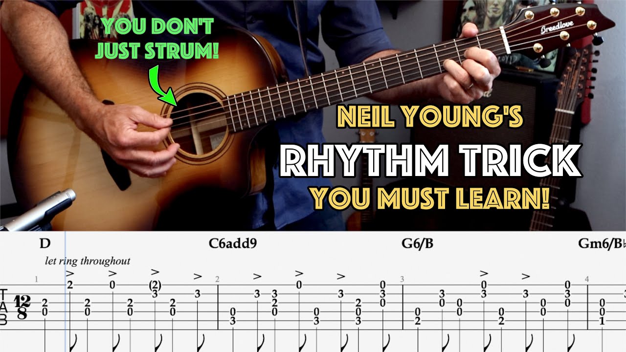 The Needle and the Damage Done by Neil young. Step by step tutorial