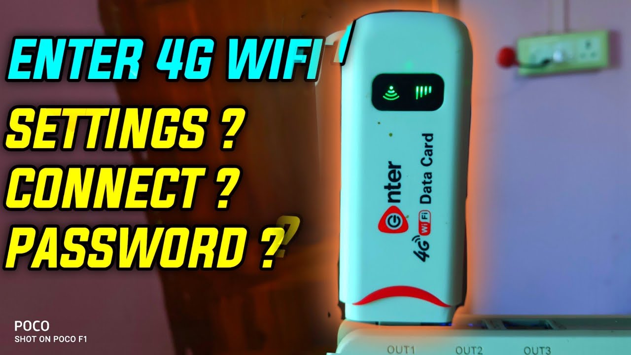 Enter 4G Wifi Data Card Settings And How To Connect